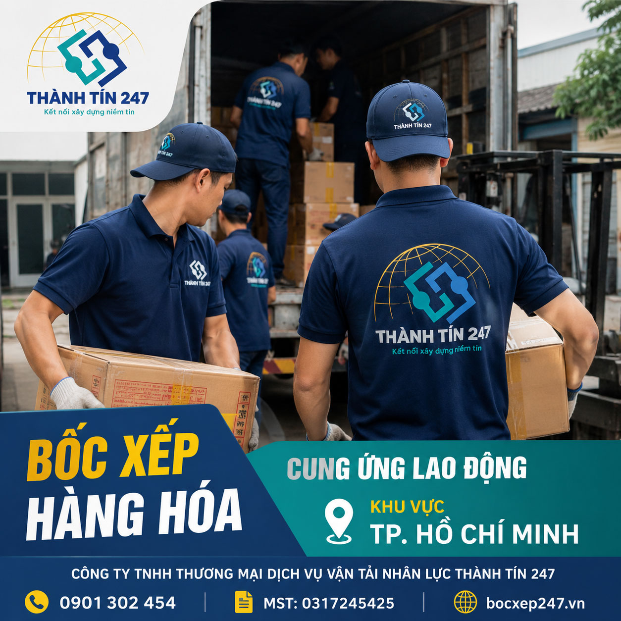 Bốc xếp hàng hóa, cung ứng lao động khu vực Tphcm