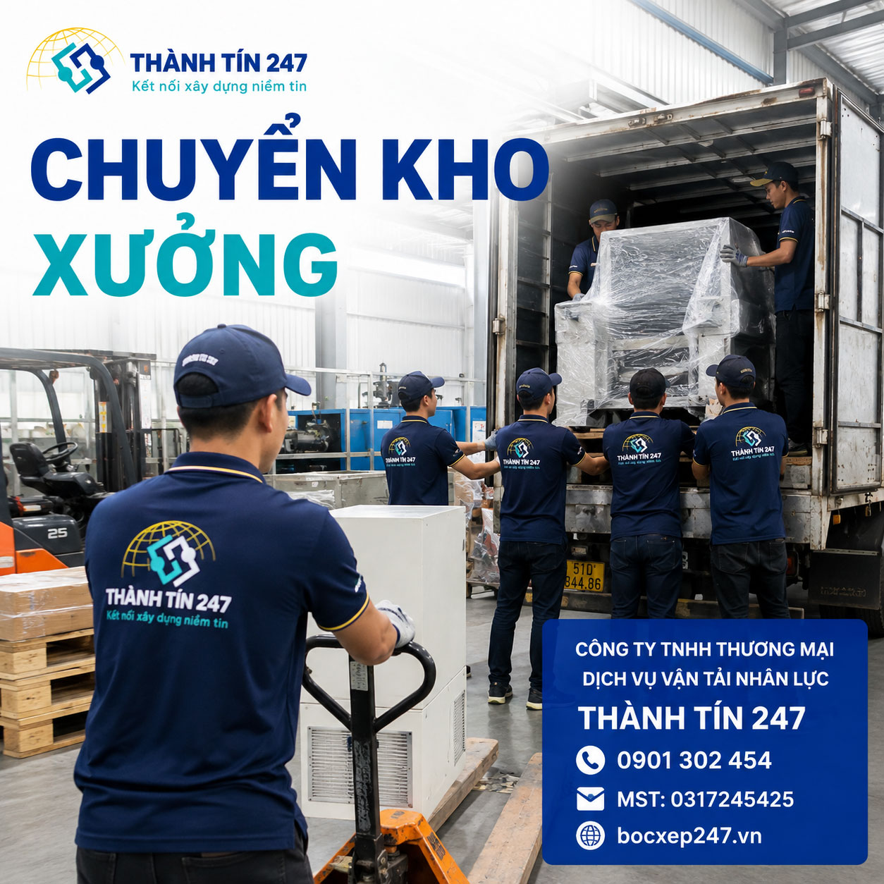 Dịch vụ chuyển kho xưởng