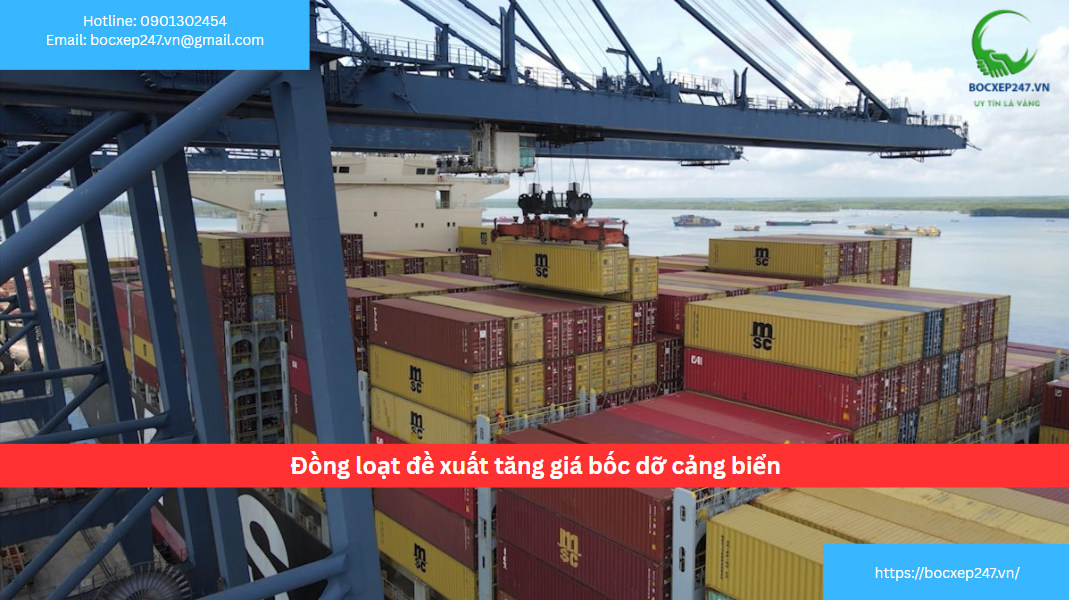 Đồng loạt đề xuất tăng giá bốc dỡ cảng biển