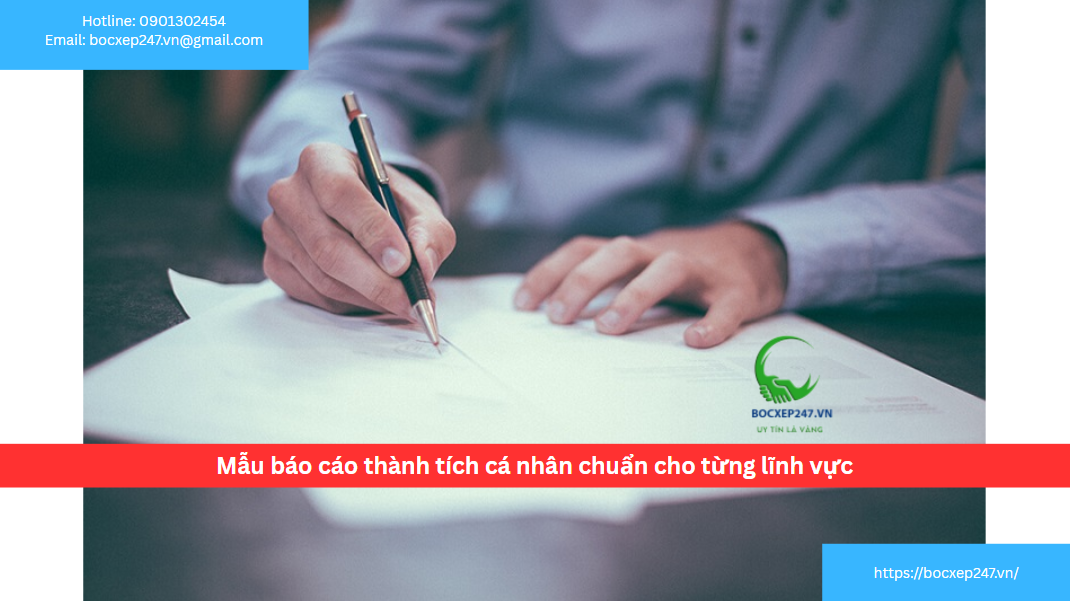 Mẫu báo cáo thành tích cá nhân chuẩn cho từng lĩnh vực