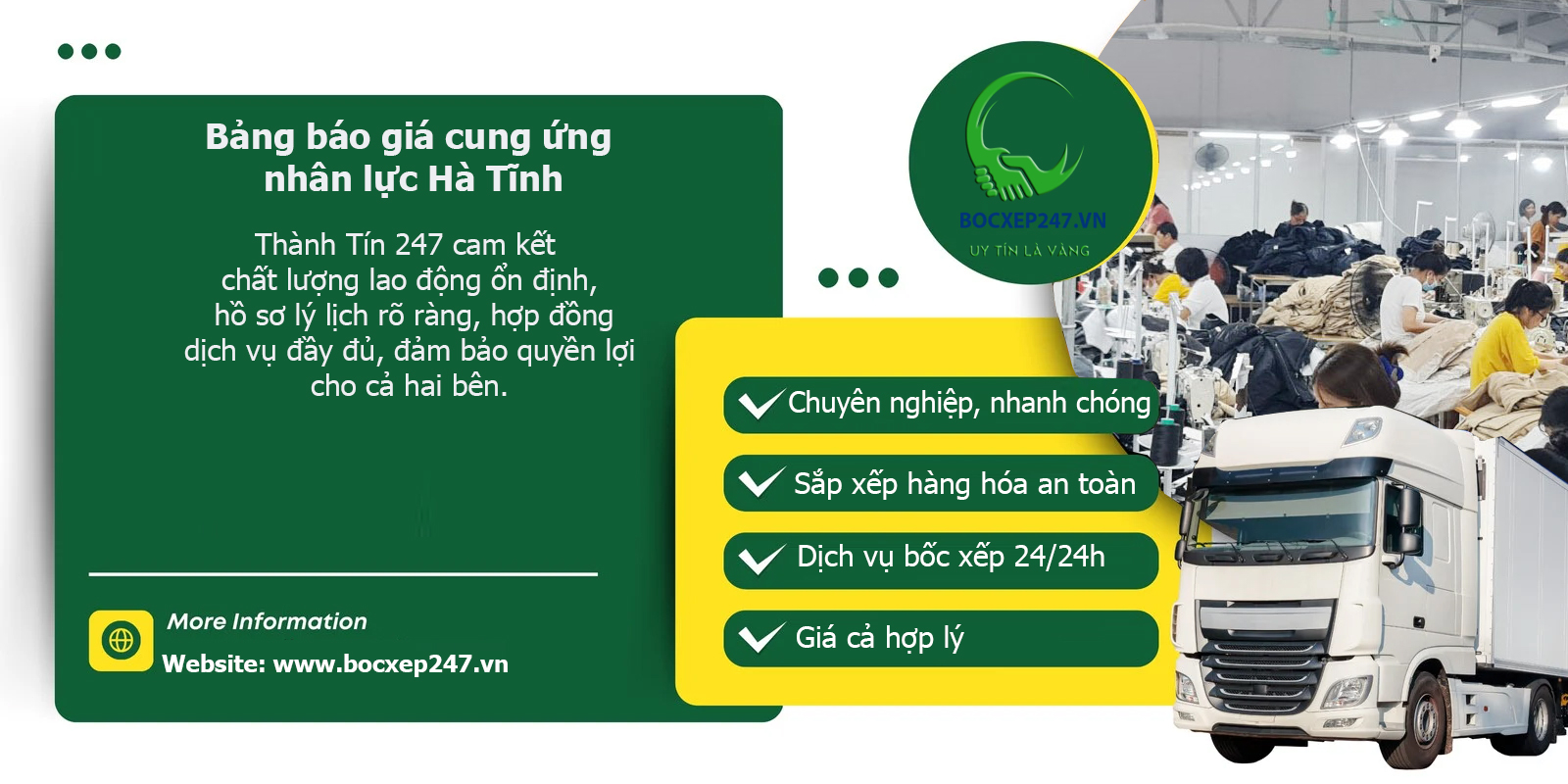 Bảng báo giá cung ứng nhân lực Hà Tĩnh