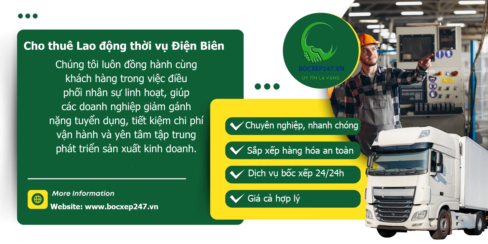 Bảng báo giá cho thuê Lao động thời vụ Điện Biên