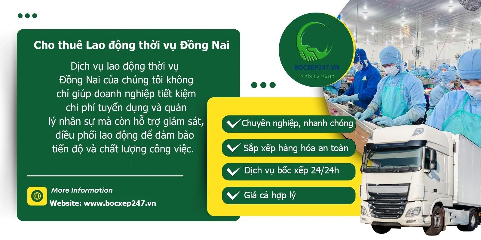 Bảng báo giá cho thuê Lao động thời vụ Đồng Nai