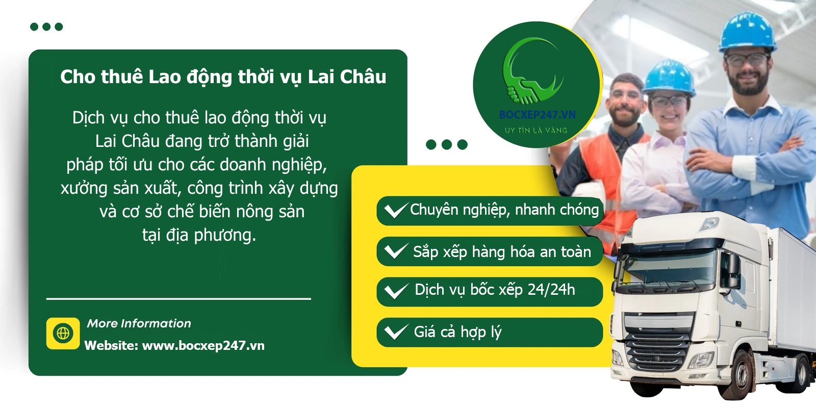 Bảng báo giá cho thuê Lao động thời vụ Lai Châu