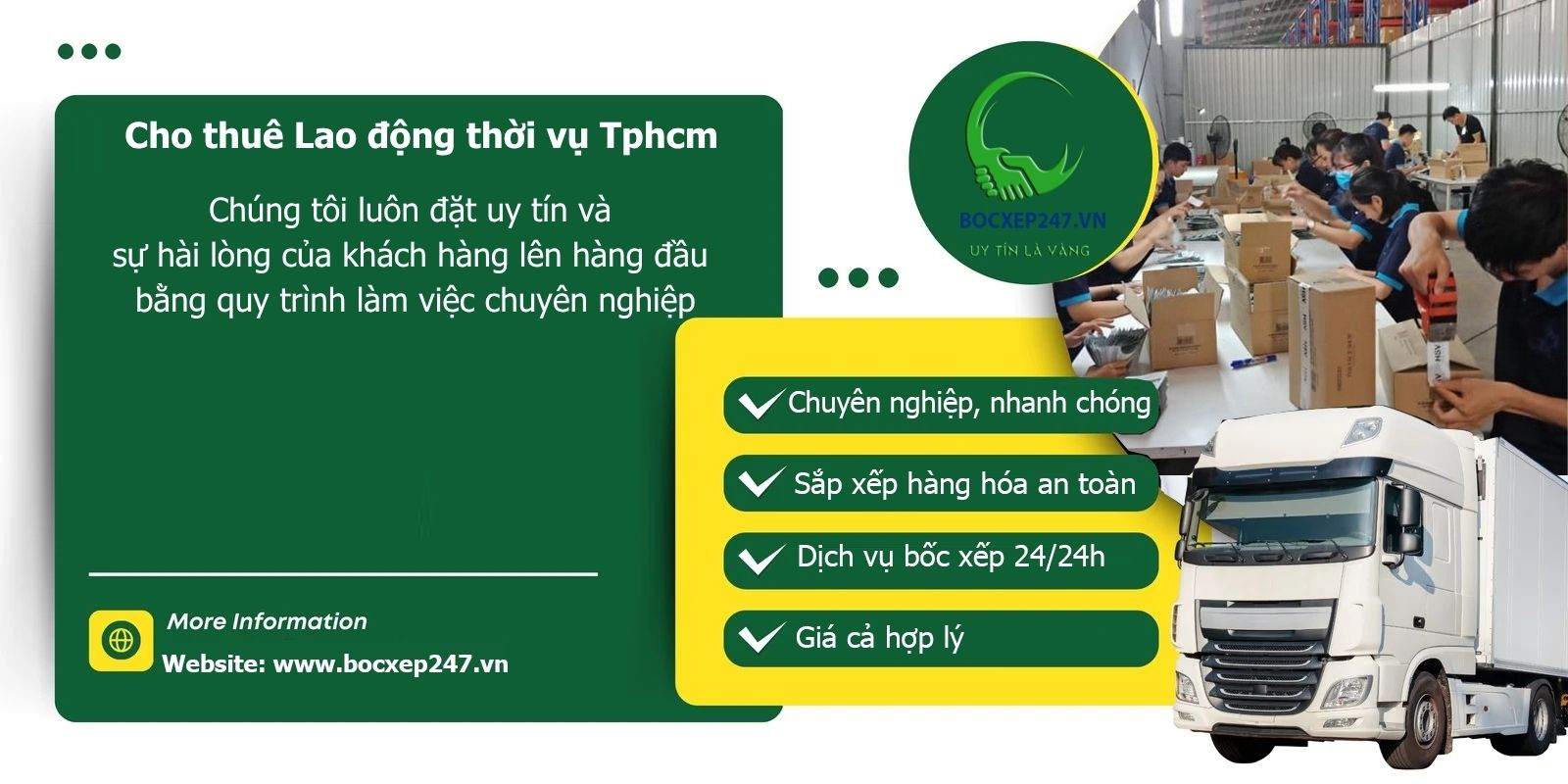 Cho thuê Lao động thời vụ Tphcm