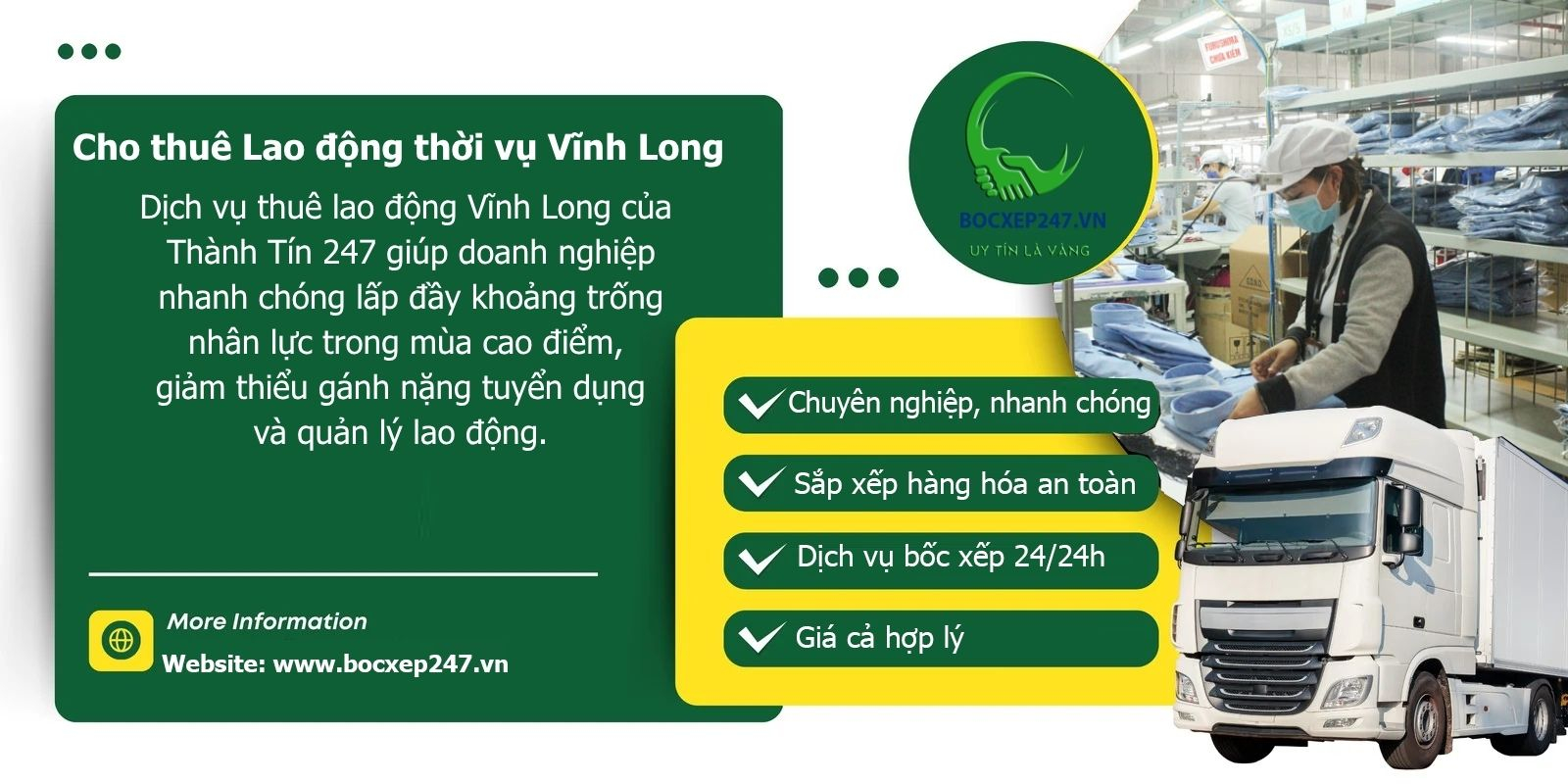 Bảng báo giá cho thuê Lao động thời vụ Vĩnh Long      