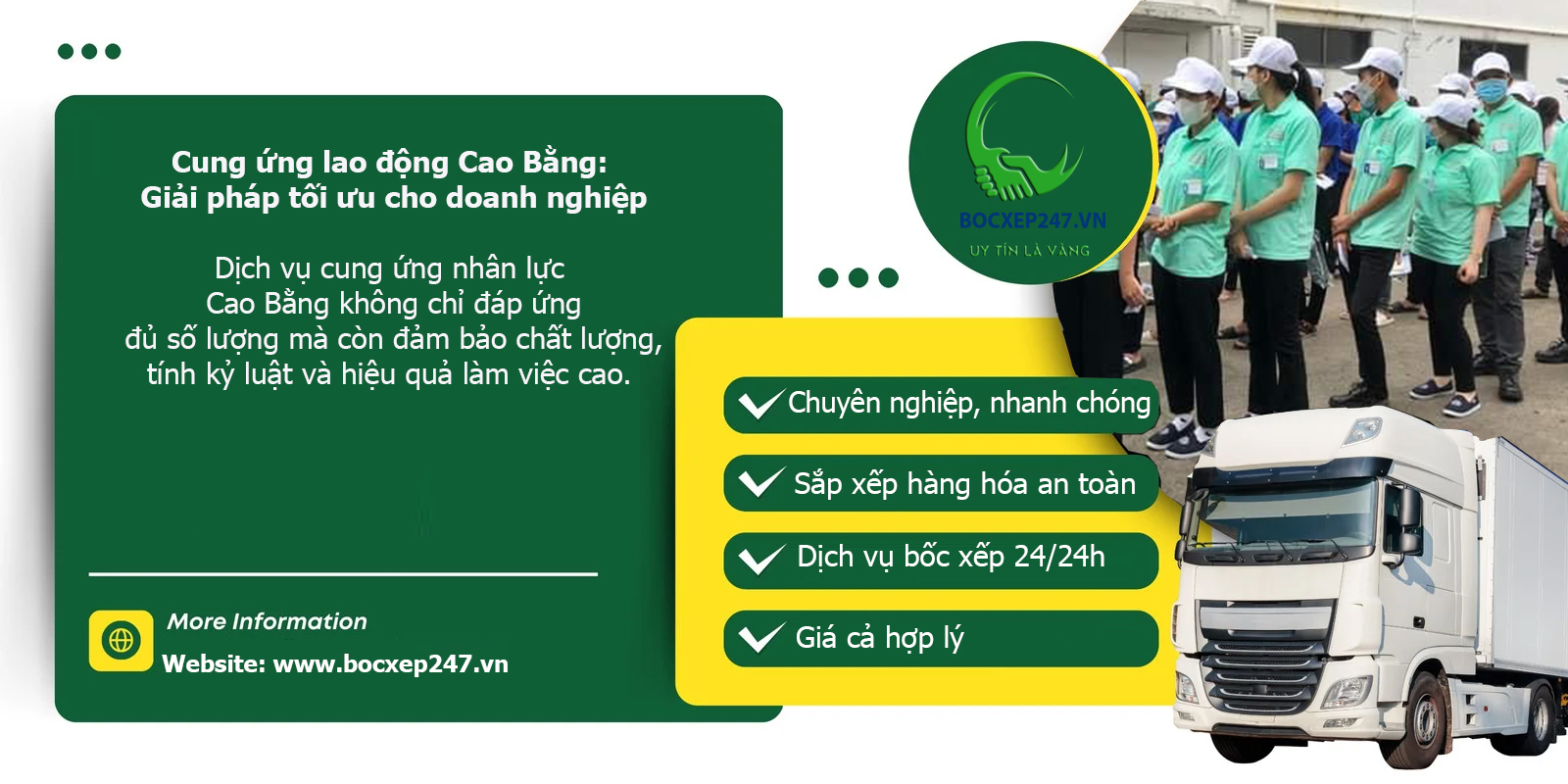 Bảng báo giá cung ứng lao động Cao Bằng