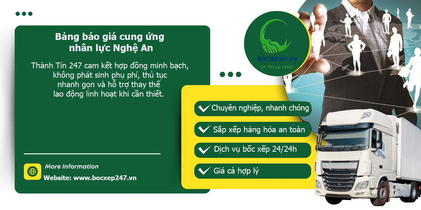 Bảng báo giá cung ứng nhân lực Nghệ An