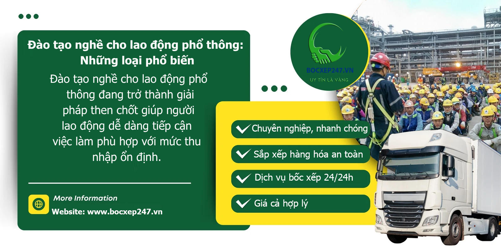 Đào tạo nghề cho lao động phổ thông: Những loại phổ biến