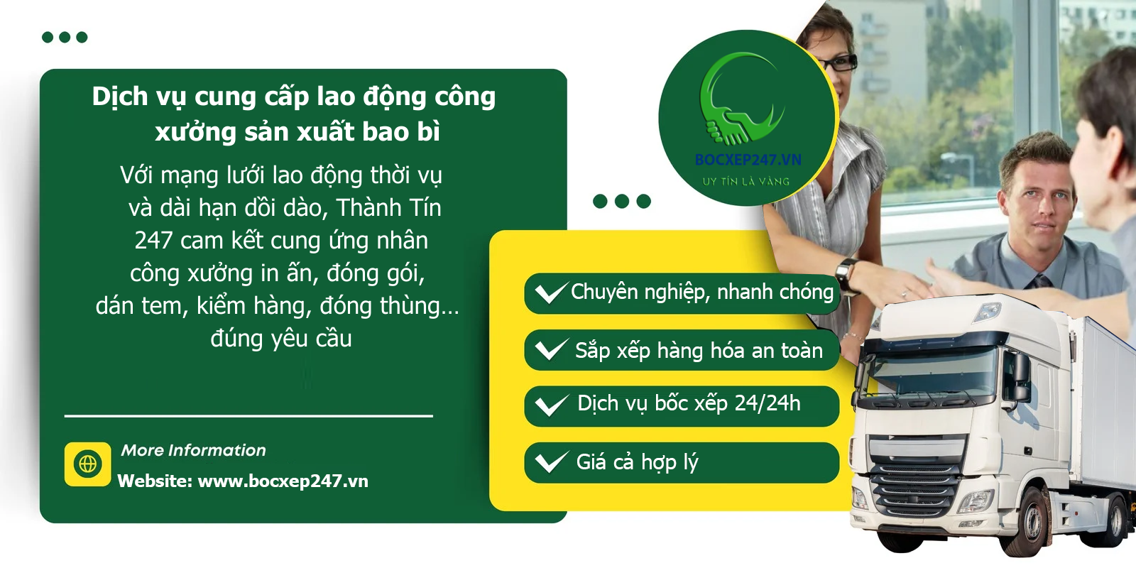 Dịch vụ cung cấp lao động công xưởng sản xuất bao bì