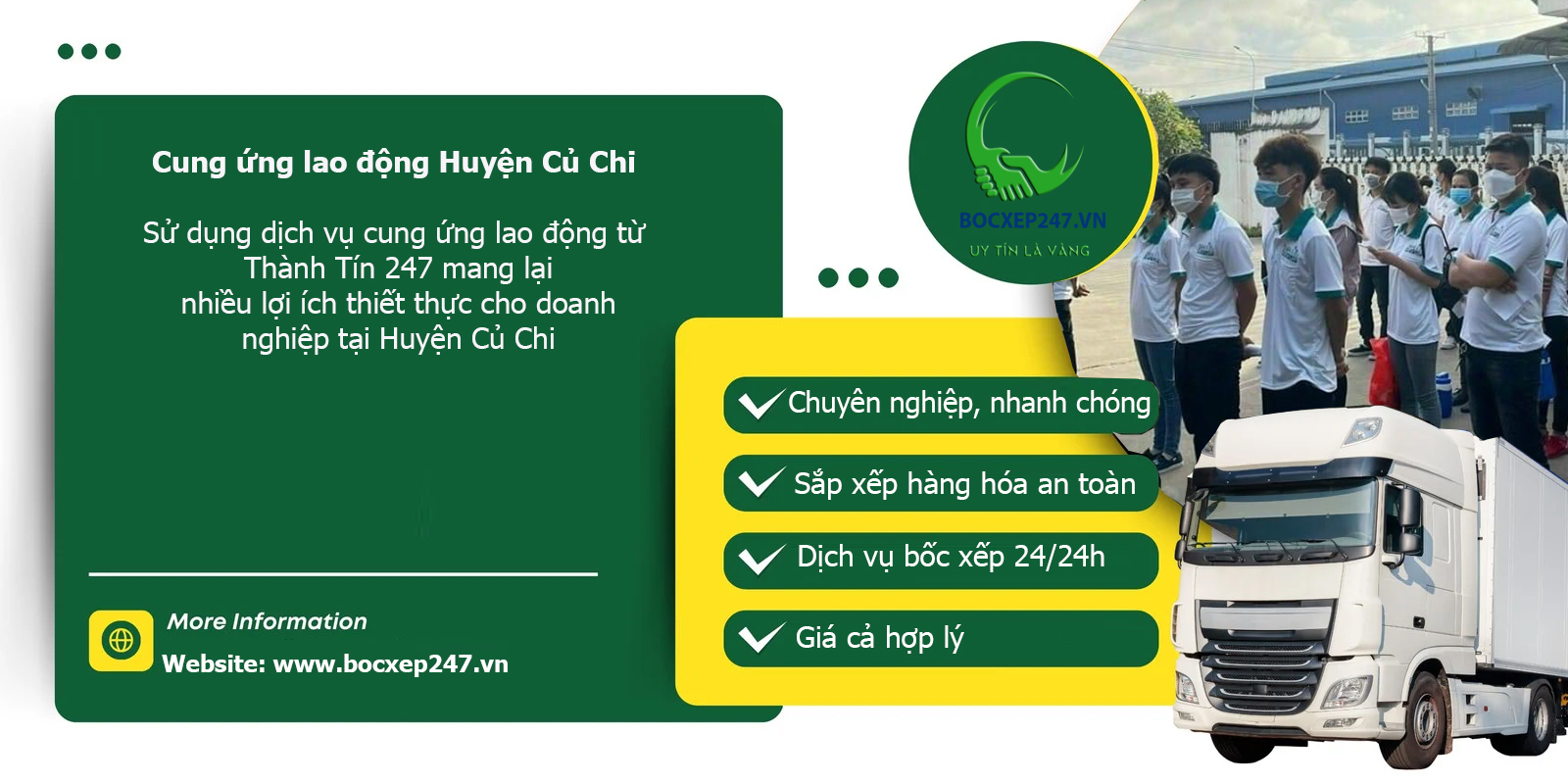 Bảng báo giá cung ứng lao động Huyện Củ Chi