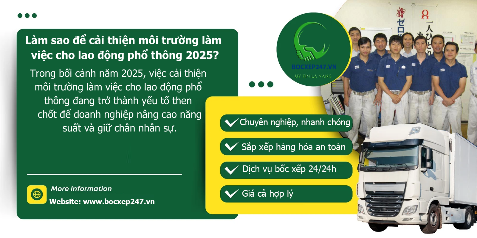 Làm sao để cải thiện môi trường làm việc cho lao động phổ thông 2025?