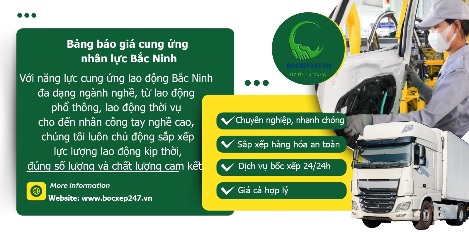 Bảng báo giá cung ứng nhân lực Bắc Ninh