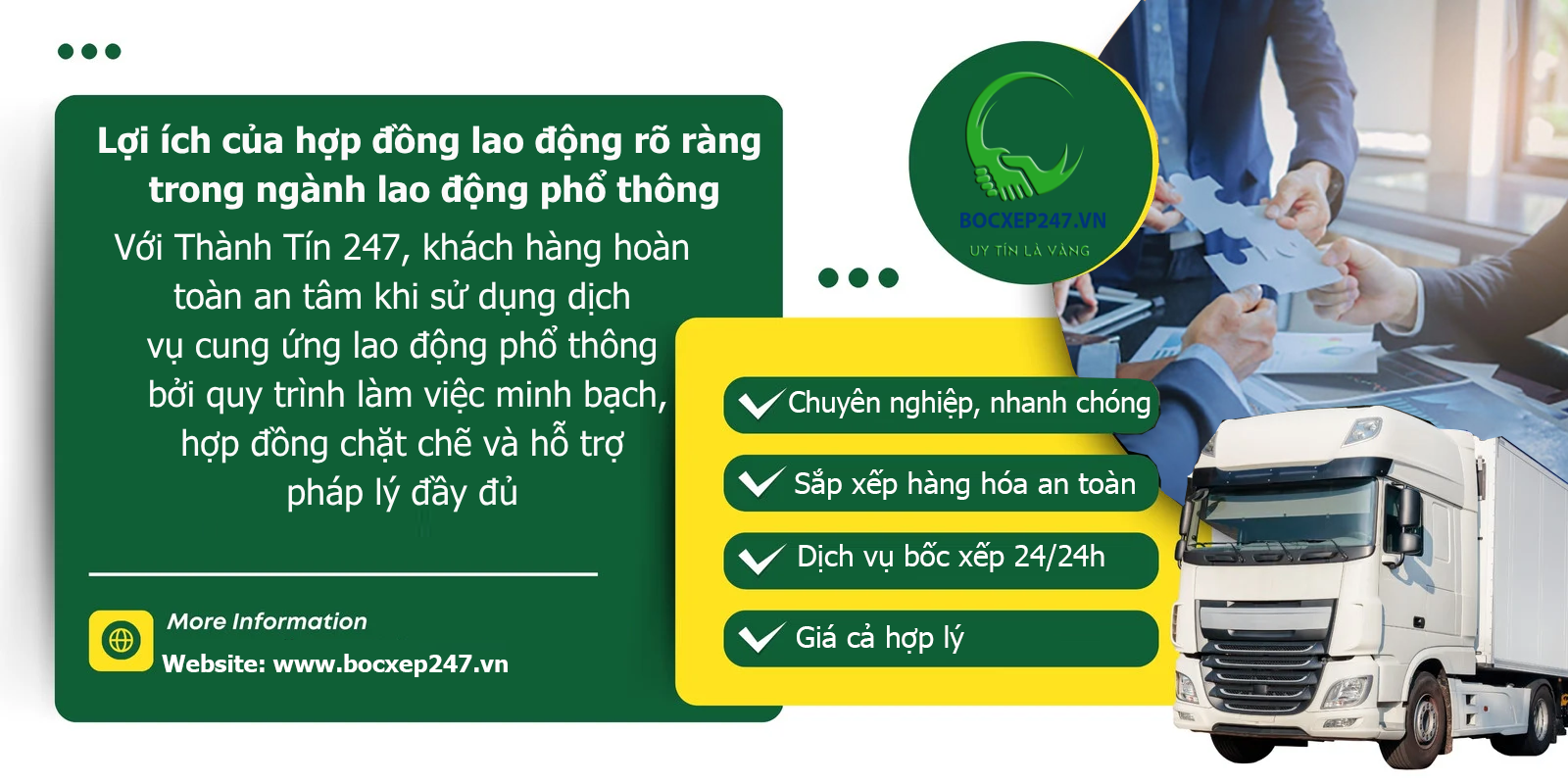 Lợi ích của hợp đồng lao động rõ ràng trong ngành lao động phổ thông