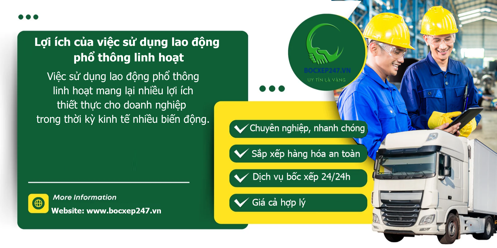 Lợi ích của việc sử dụng lao động phổ thông linh hoạt
