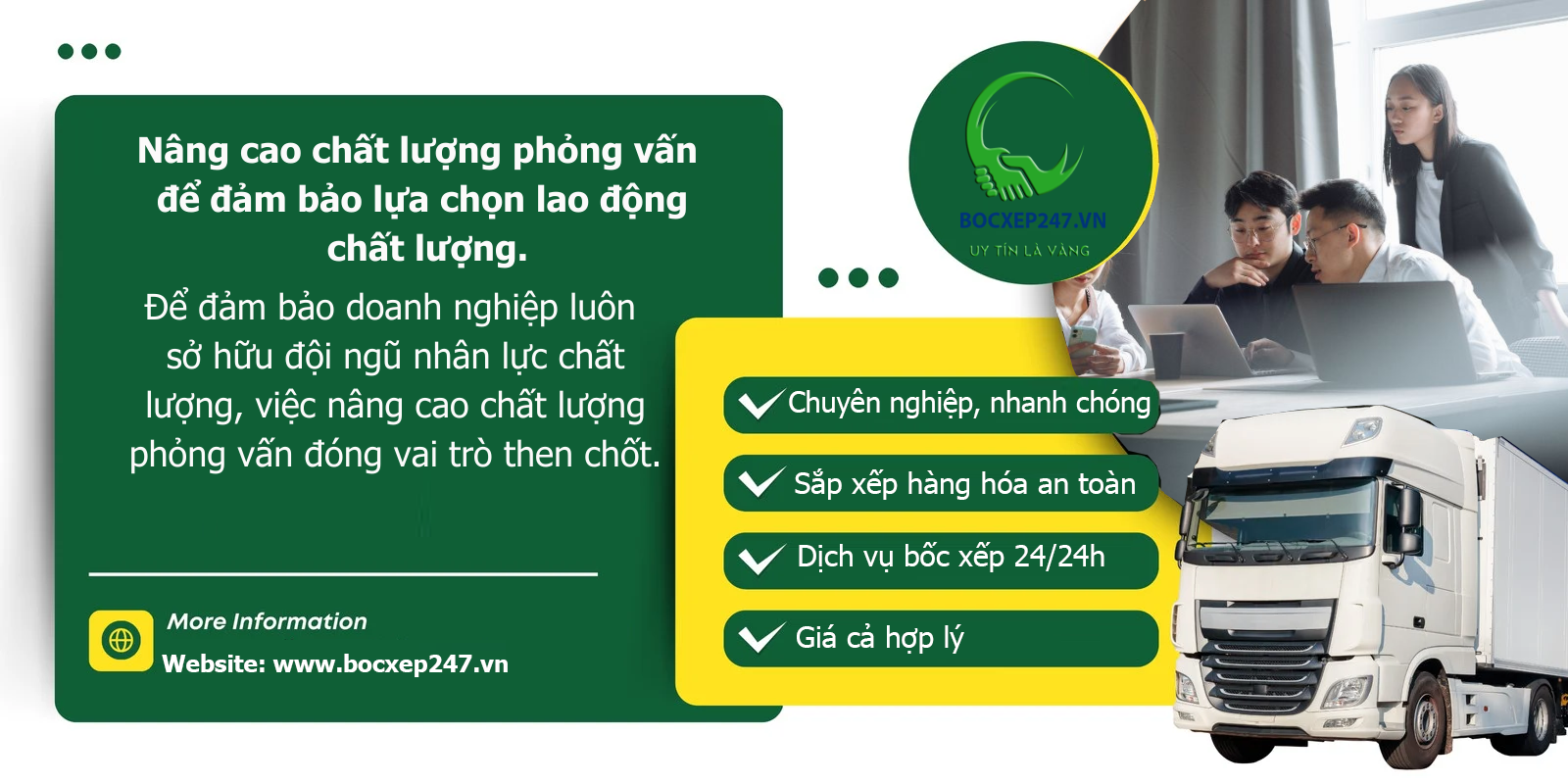 Nâng cao chất lượng phỏng vấn để đảm bảo lựa chọn lao động chất lượng.
