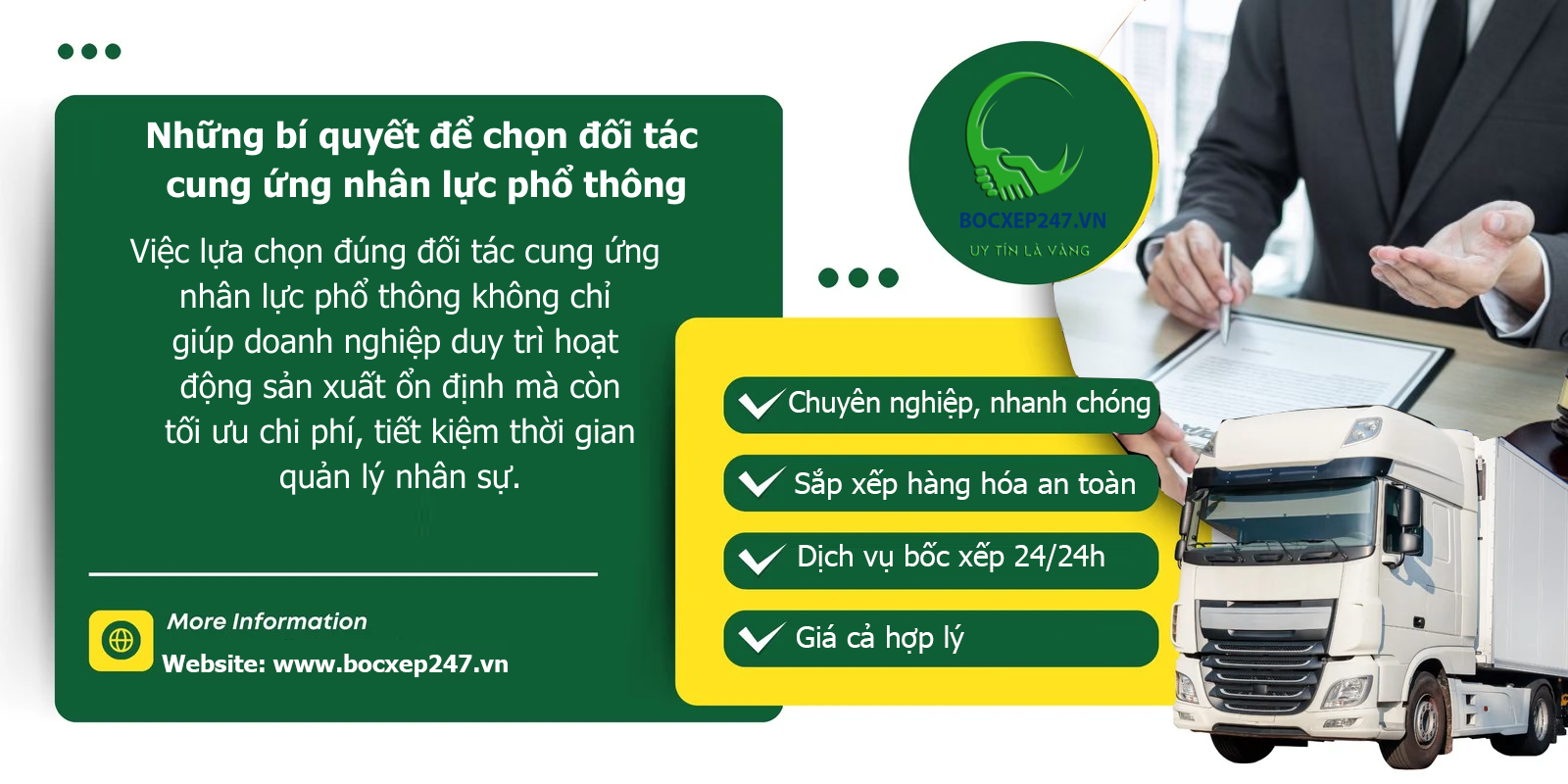 Những bí quyết để chọn đối tác cung ứng nhân lực phổ thông
