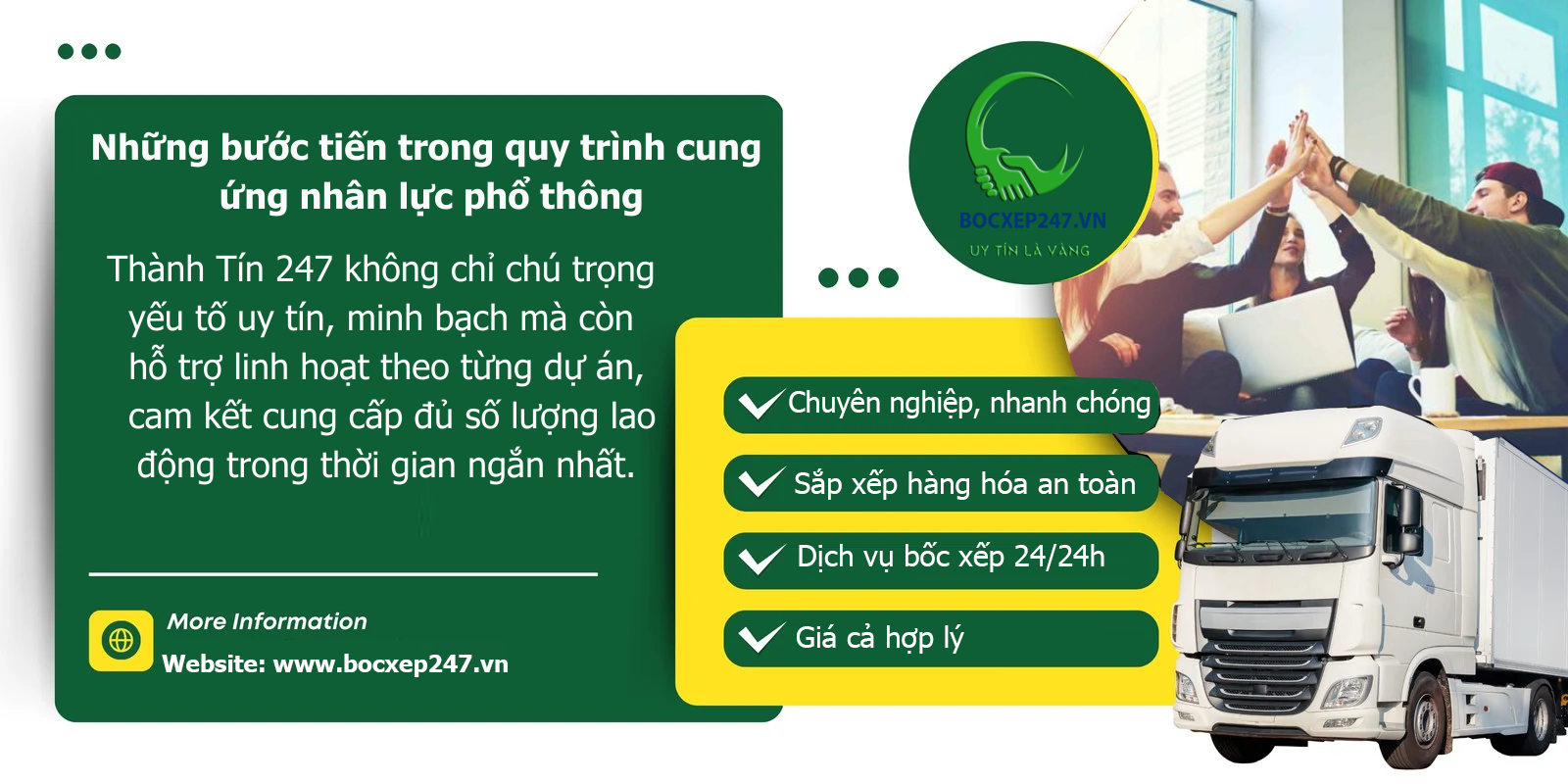 Những bước tiến trong quy trình cung ứng nhân lực phổ thông