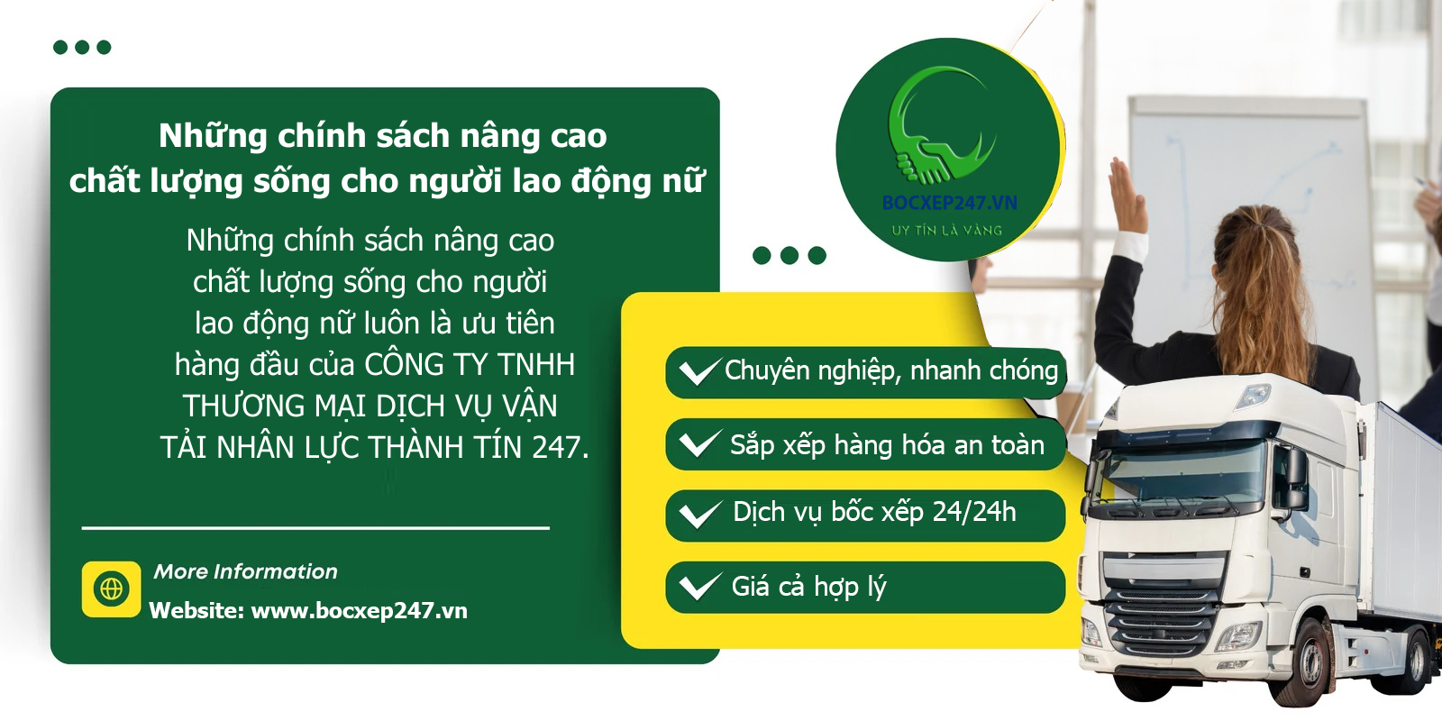 Những chính sách nâng cao chất lượng sống cho người lao động nữ
