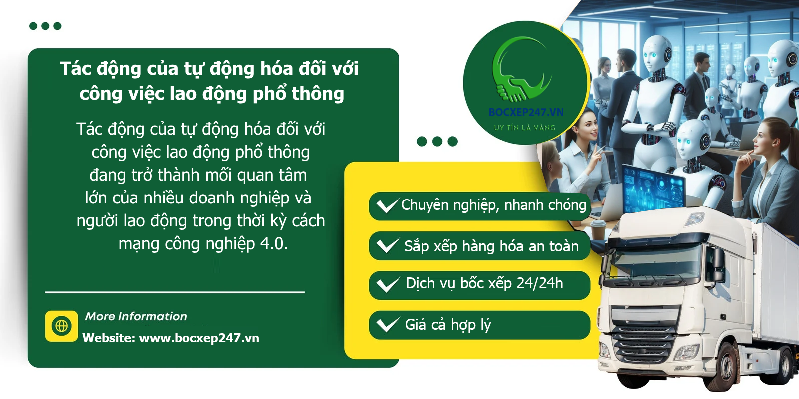 Tác động của tự động hóa đối với công việc lao động phổ thông