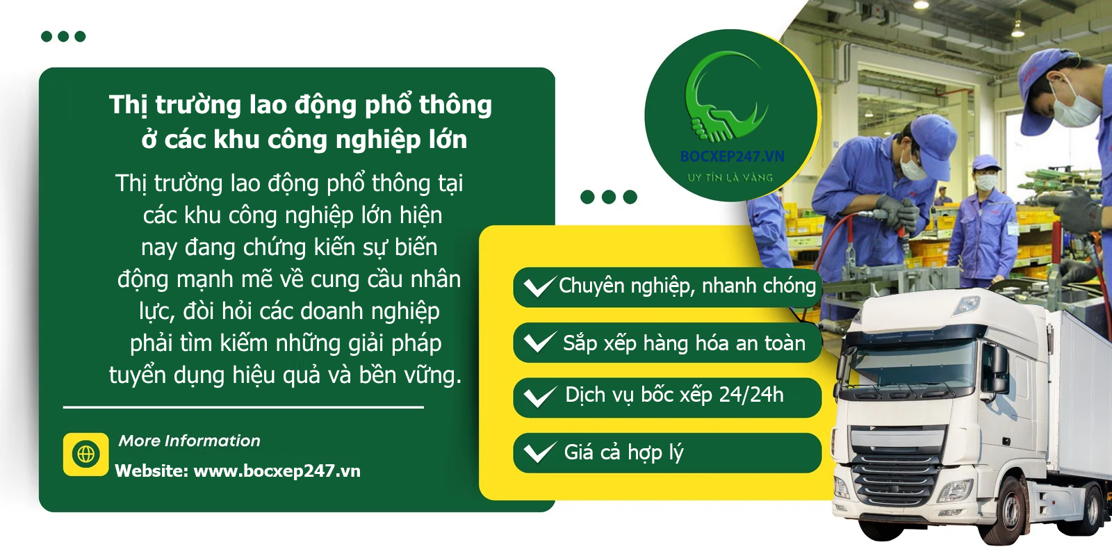 Thị trường lao động phổ thông ở các khu công nghiệp lớn