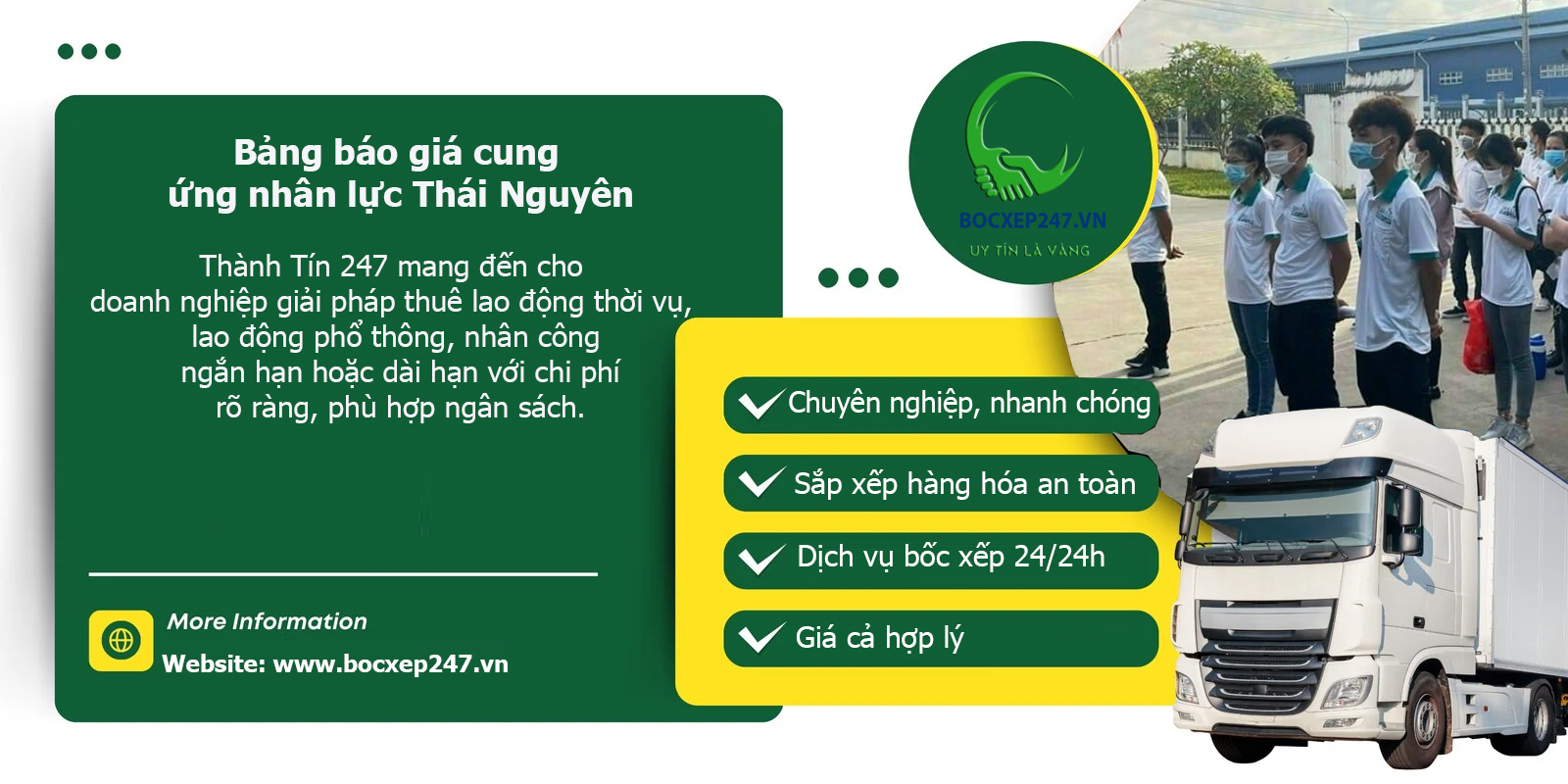 Bảng báo giá cung ứng nhân lực Thái Nguyên