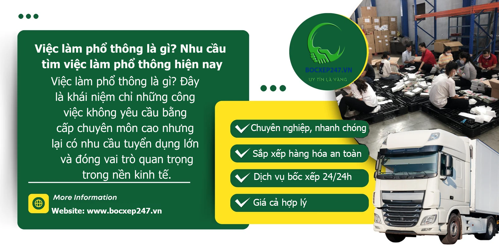 Việc làm phổ thông là gì? Nhu cầu tìm việc làm phổ thông hiện nay