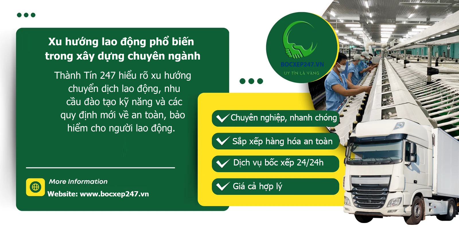 Xu hướng lao động phổ biến trong xây dựng chuyên ngành