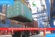 Quy định mới về giá dịch vụ bốc dỡ container cảng biển
