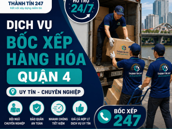 Dịch vụ bốc xếp hàng hóa quận 4 hỗ trợ 24/7