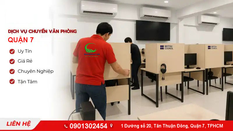 Dịch vụ chuyển văn phòng quận 7 trọn gói giá rẻ chuyên nghiệp