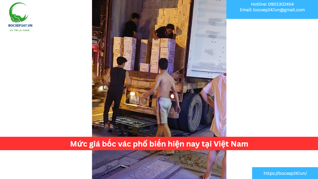 Mức giá bốc vác phổ biến hiện nay tại Việt Nam