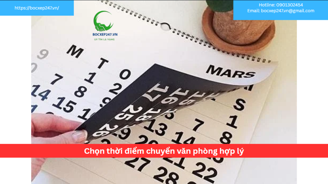 Xác định thời gian chuyển văn phòng phù hợp