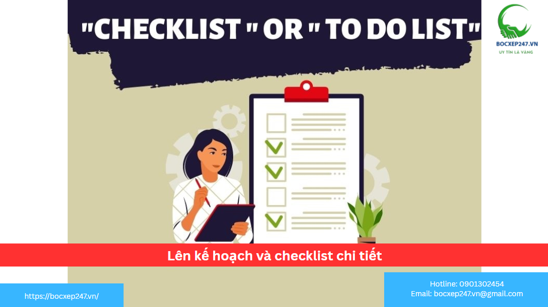 Lên kế hoạch và checklist chi tiết