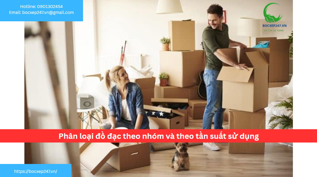 Phân loại đồ đạc theo nhóm và theo tần suất sử dụng