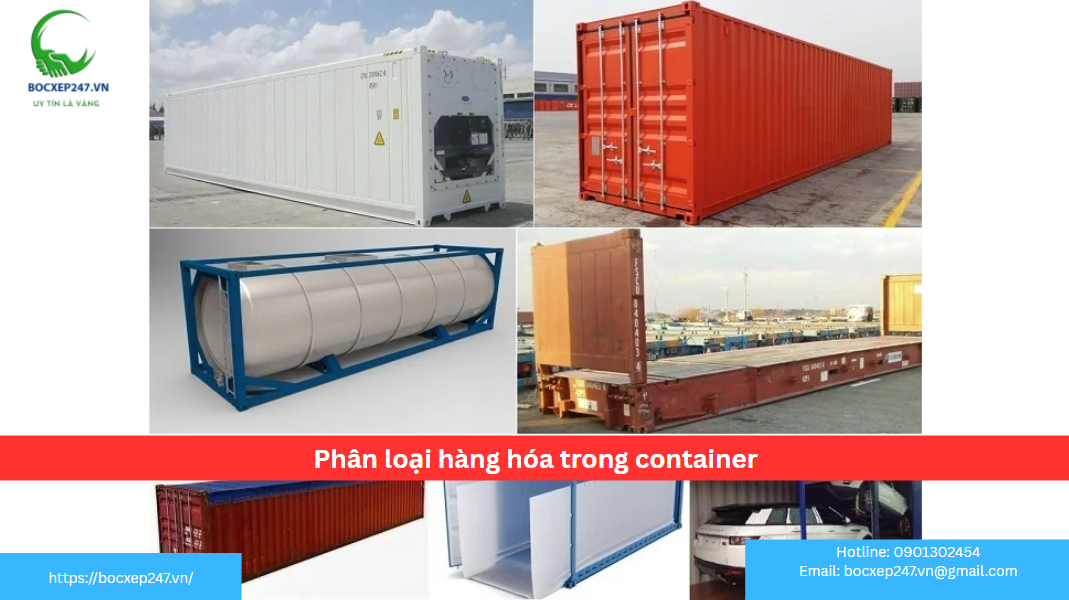 Phân loại hàng hóa trong container