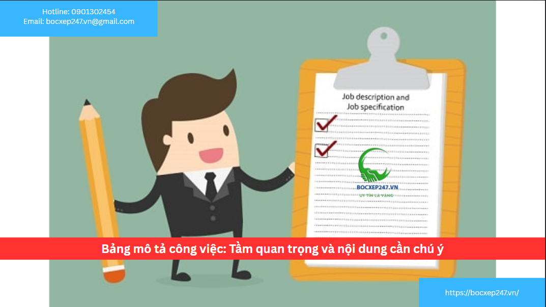 Bảng mô tả công việc: Tầm quan trọng và nội dung cần chú ý