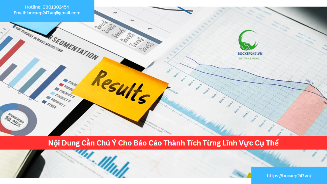 Nội Dung Cần Chú Ý Cho Báo Cáo Thành Tích Từng Lĩnh Vực Cụ Thể