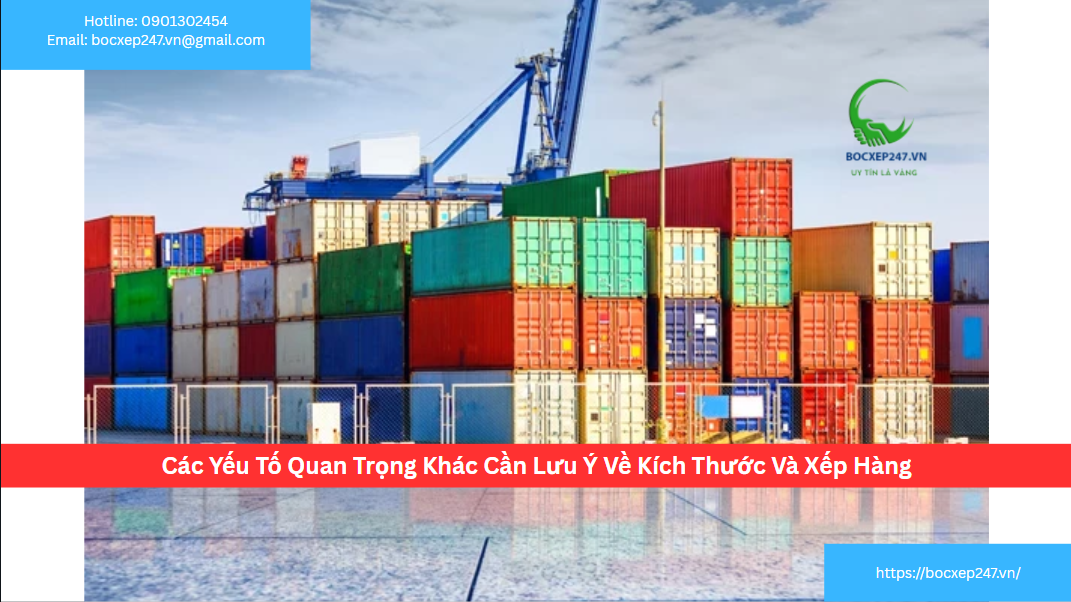Các Yếu Tố Quan Trọng Khác Cần Lưu Ý Về Kích Thước Và Xếp Hàng