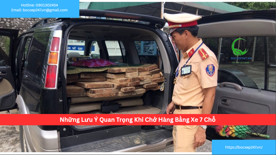 Những Lưu Ý Quan Trọng Khi Chở Hàng Bằng Xe 7 Chỗ