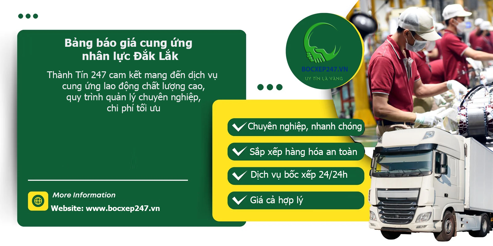 Bảng báo giá cung ứng nhân lực Đắk Lắk