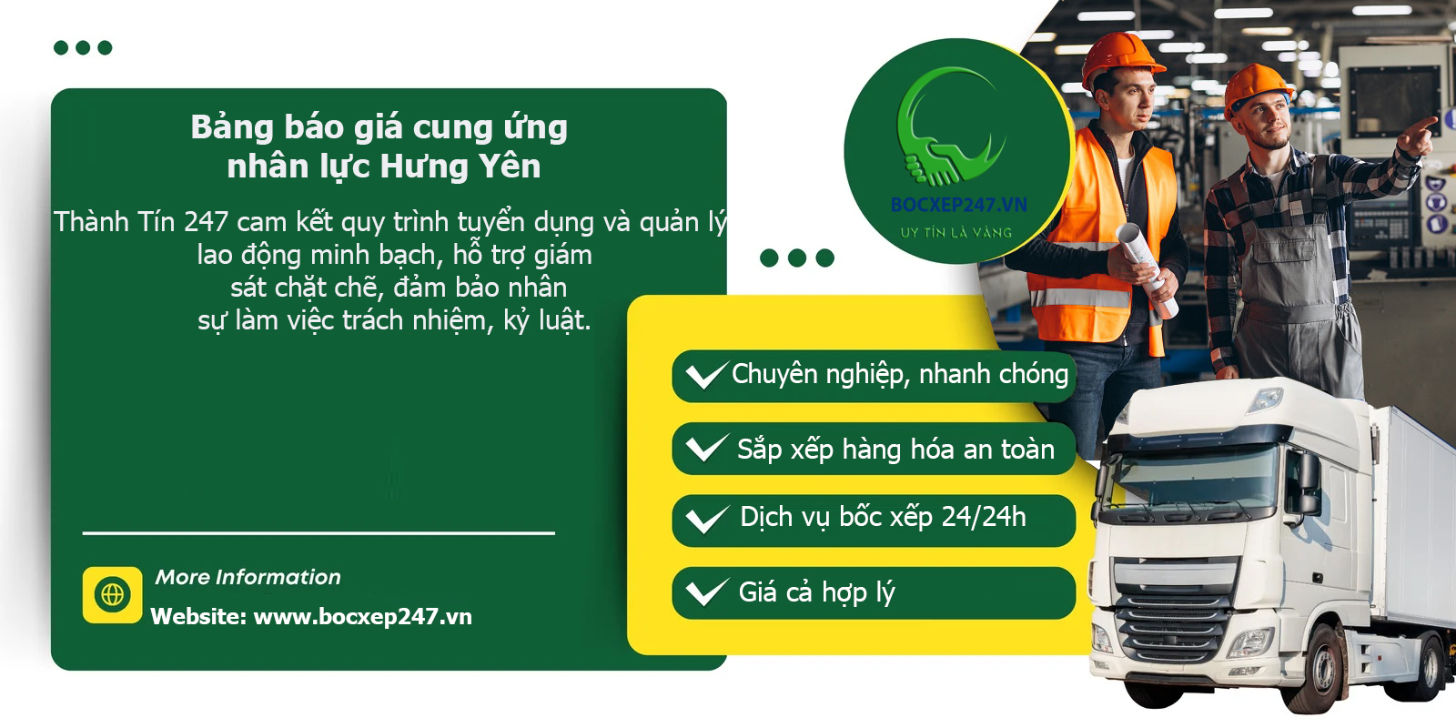 Bảng báo giá cung ứng nhân lực Hưng Yên
