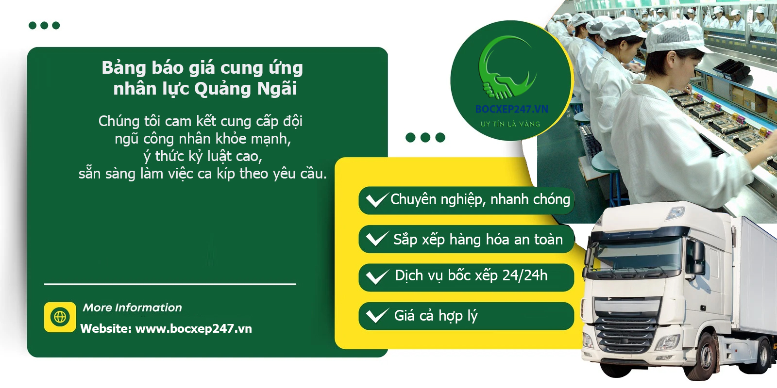 Bảng báo giá cung ứng nhân lực Quảng Ngãi