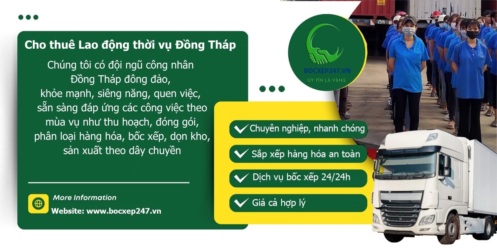 Cho thuê Lao động thời vụ Đồng Tháp