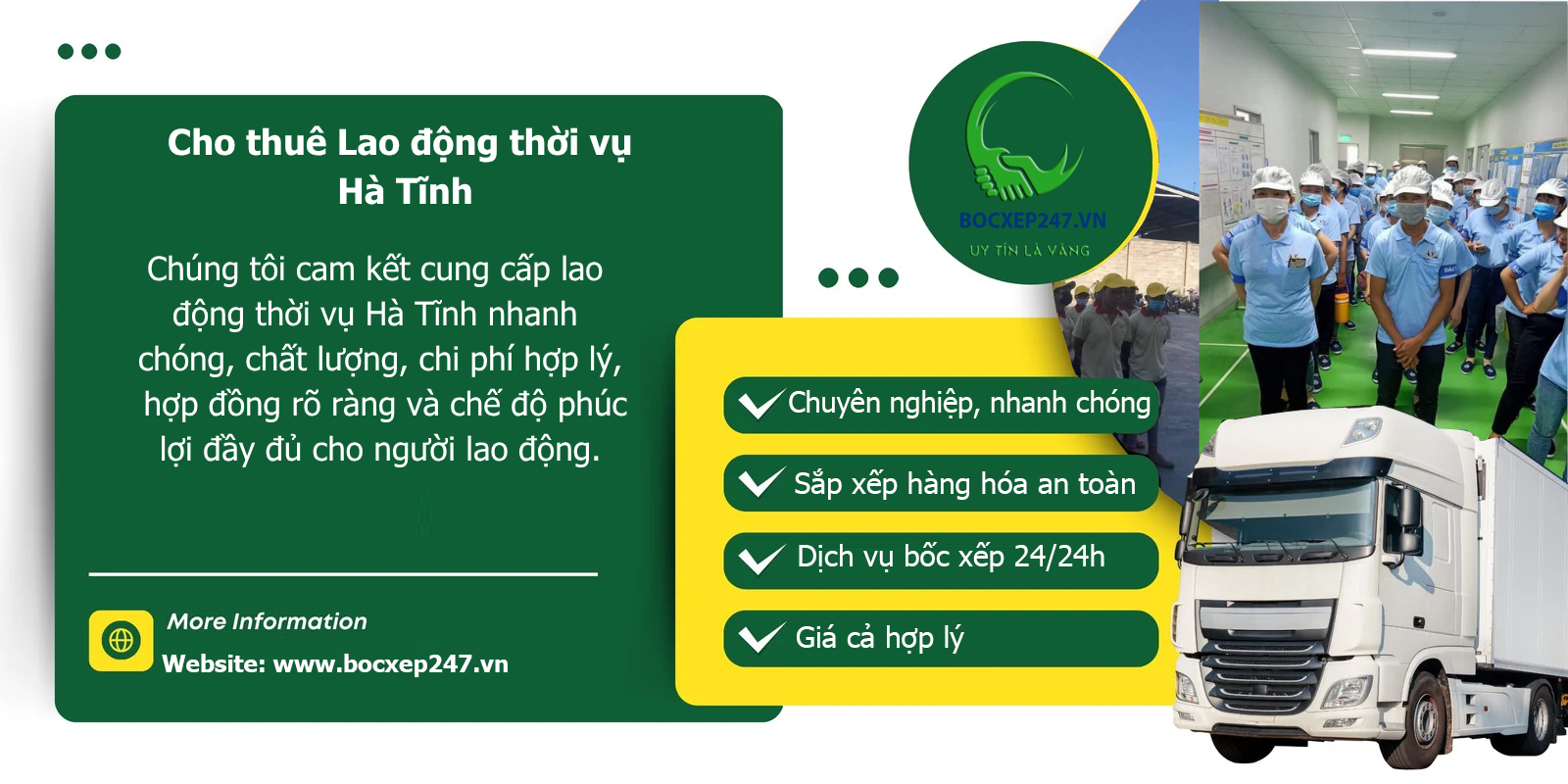 Cho thuê Lao động thời vụ Hà Tĩnh