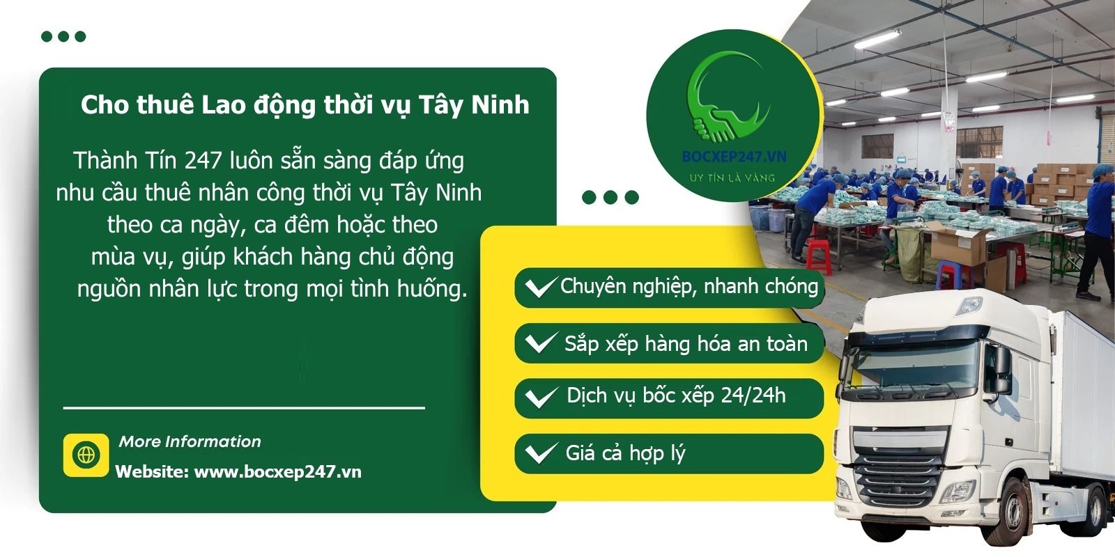 Cho thuê Lao động thời vụ Tây Ninh