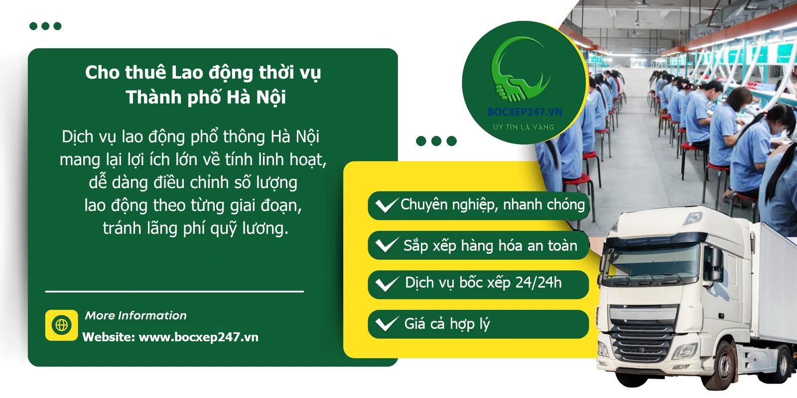 Cho thuê Lao động thời vụ Thành phố Hà Nội