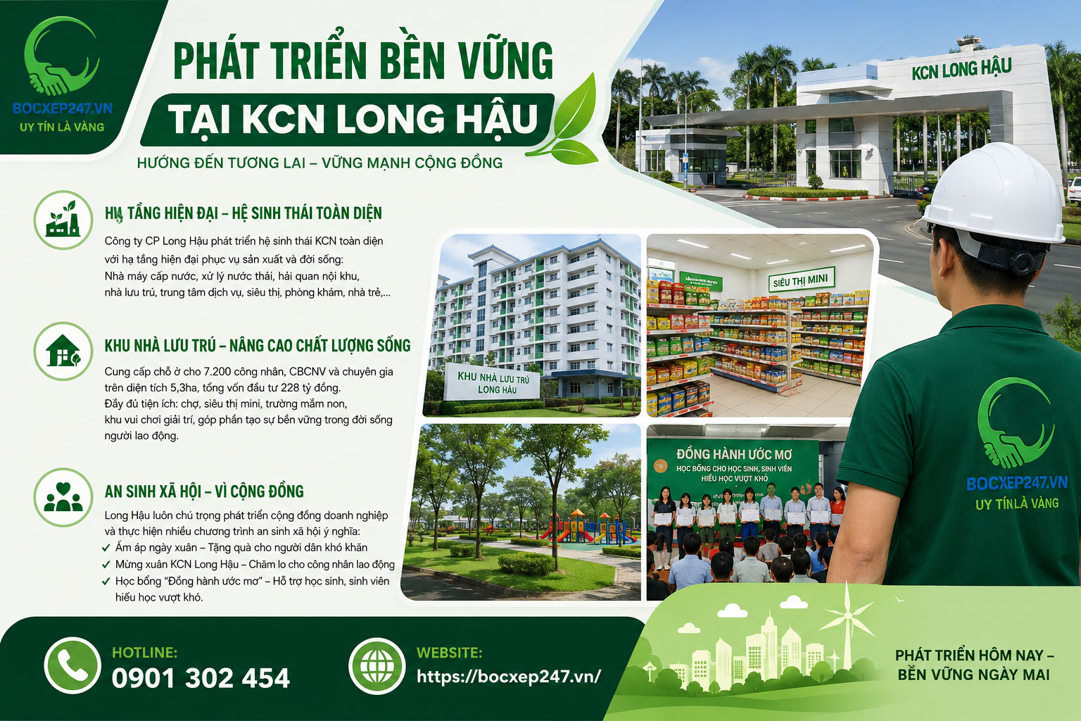 Phát triển bền vững tại KCN Long Hậu