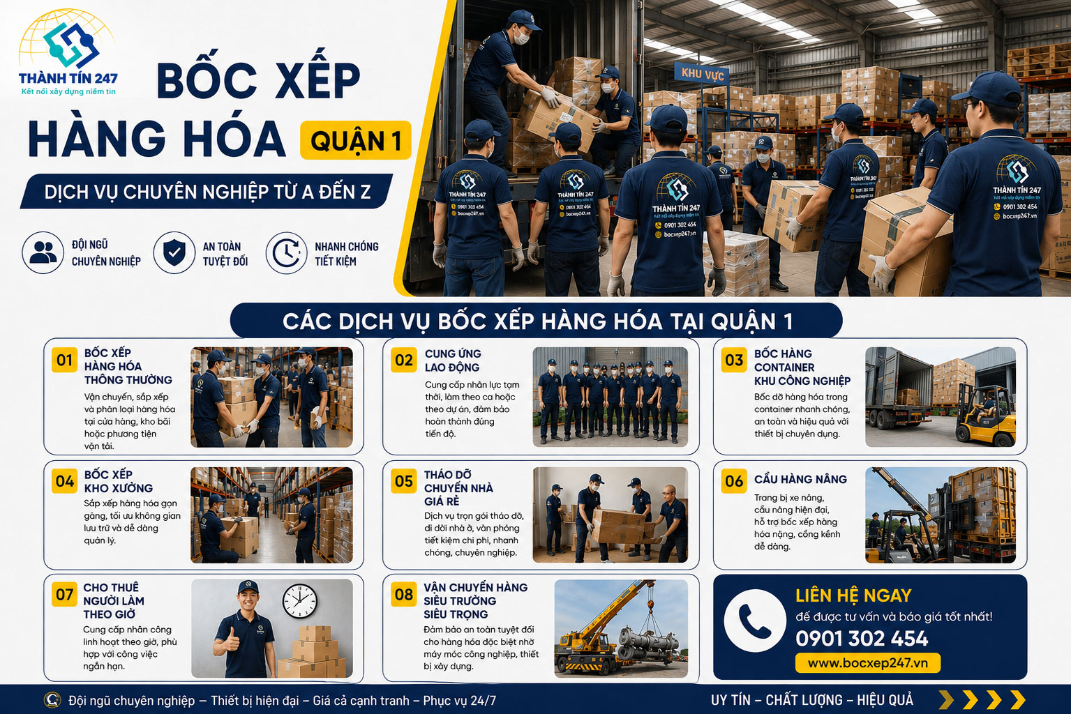 Các Dịch Vụ Bốc Xếp Hàng Hóa Tại Quận 1