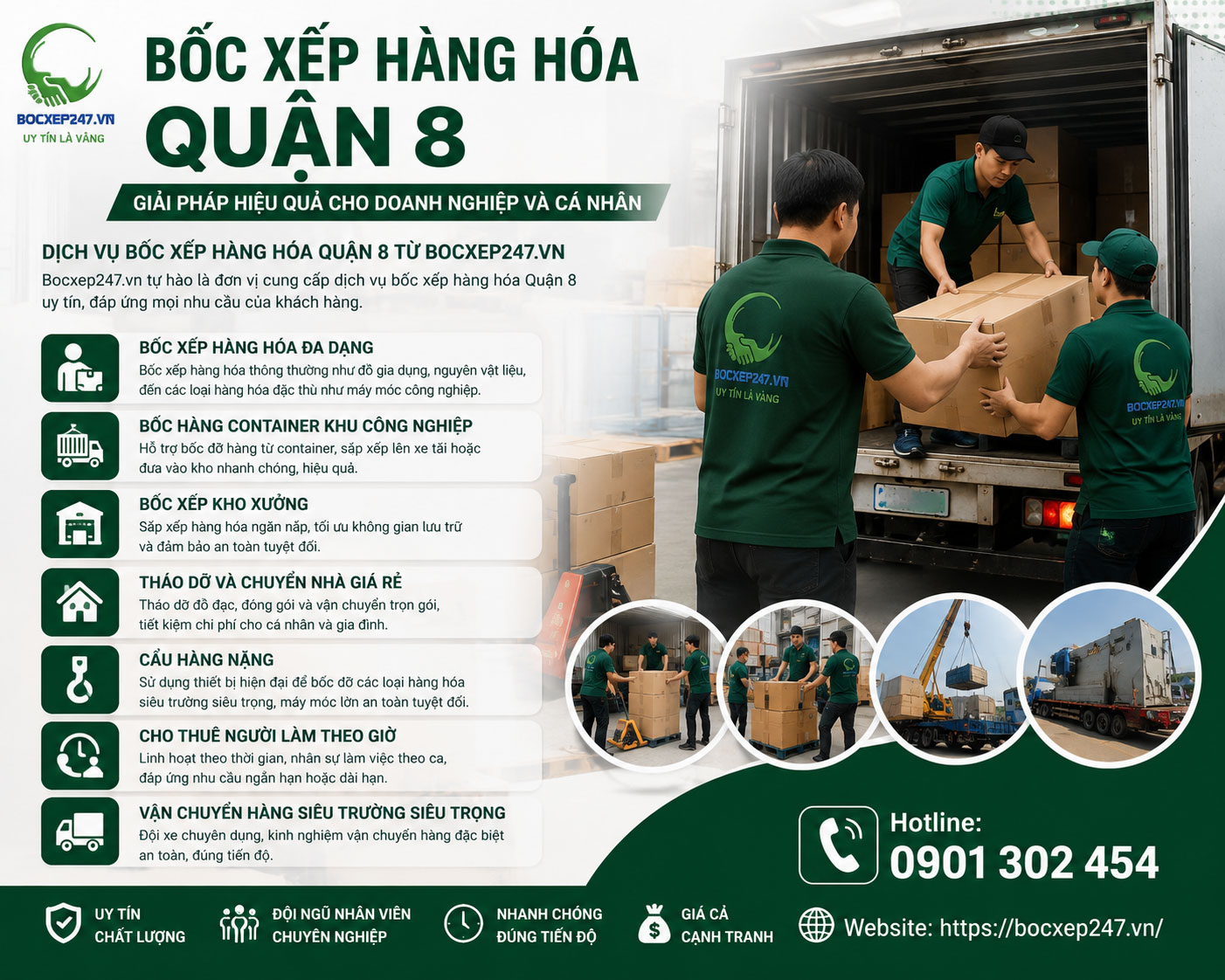 Dịch Vụ Bốc Xếp Hàng Hóa Quận 8 Từ Bocxep247.vn